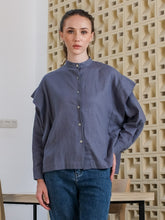 Load image into Gallery viewer, Asiro Lola Blouse Linen Top Atasan Wanita Lengan Panjang