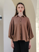 Load image into Gallery viewer, Asiro Zee Blouse Stripe Kemeja Polycotton Atasan Wanita