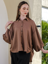 Load image into Gallery viewer, Asiro Zee Blouse Stripe Kemeja Polycotton Atasan Wanita