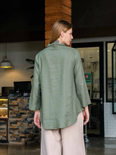 Load image into Gallery viewer, Asiro Una Linen Blouse Pakaian Atasan Wanita Lengan Panjang