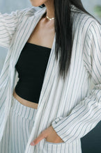 Load image into Gallery viewer, Mia Fely Pure Linen Blazer Set White