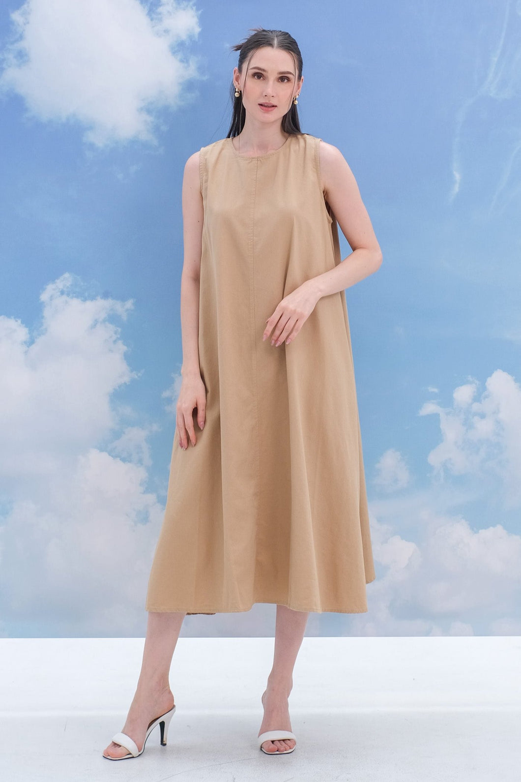 Asiro Bianca Linen Dress Wanita