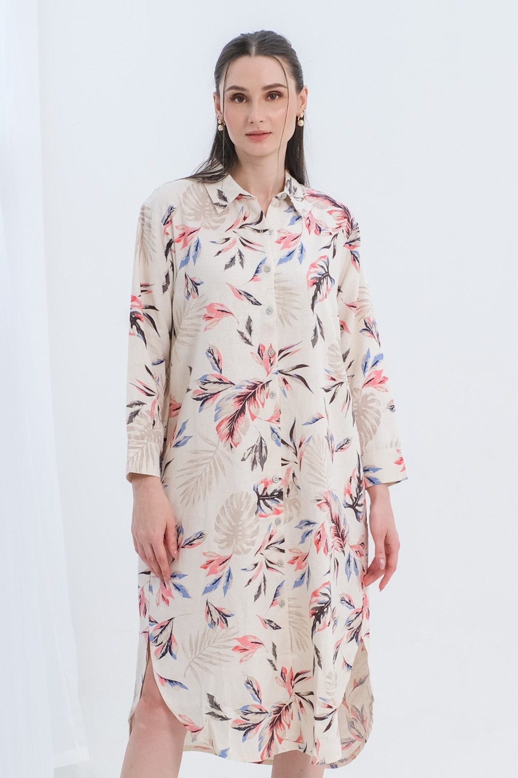 Asiro Ester Linen Dress Wanita