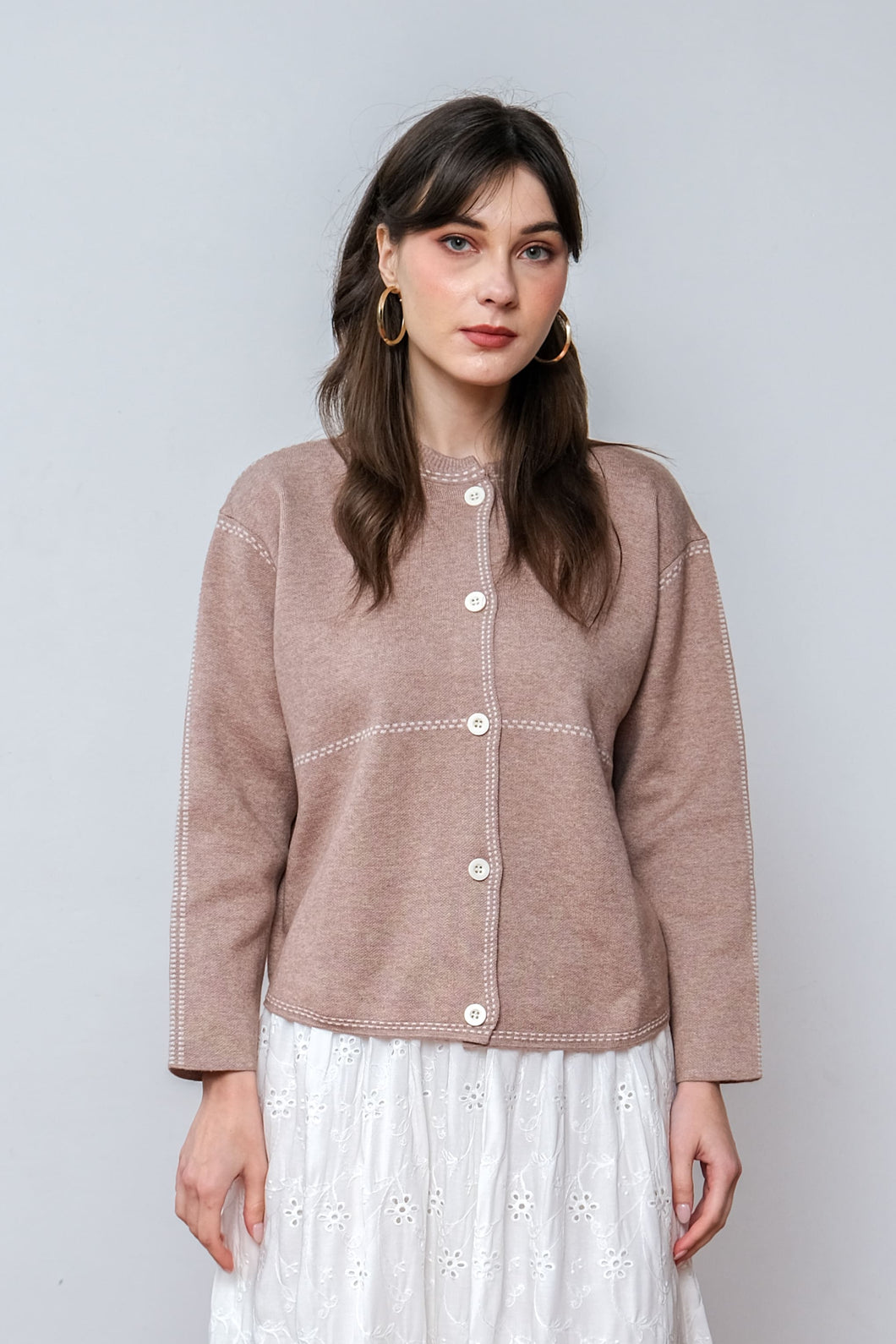 Asiro Arcila Top Knitwear Outerwear Atasan Wanita Kasual