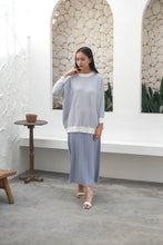 Load image into Gallery viewer, Victoria Knitted Blouse Cerulean
