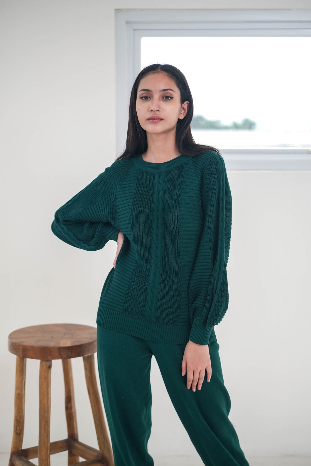 Gail Knitted Outerwear Emerald Green