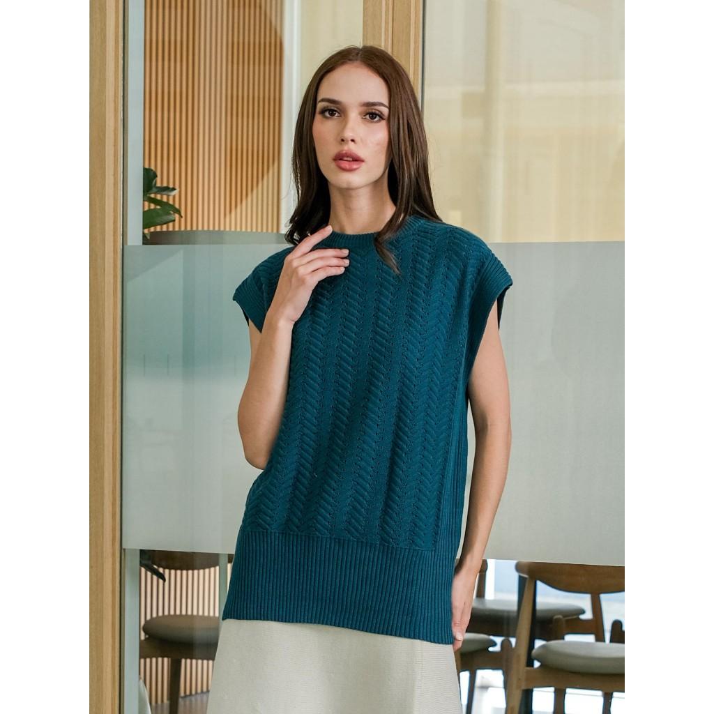 Asiro Zahra Top Knitted Outerwear Pakaian Atasan Wanita