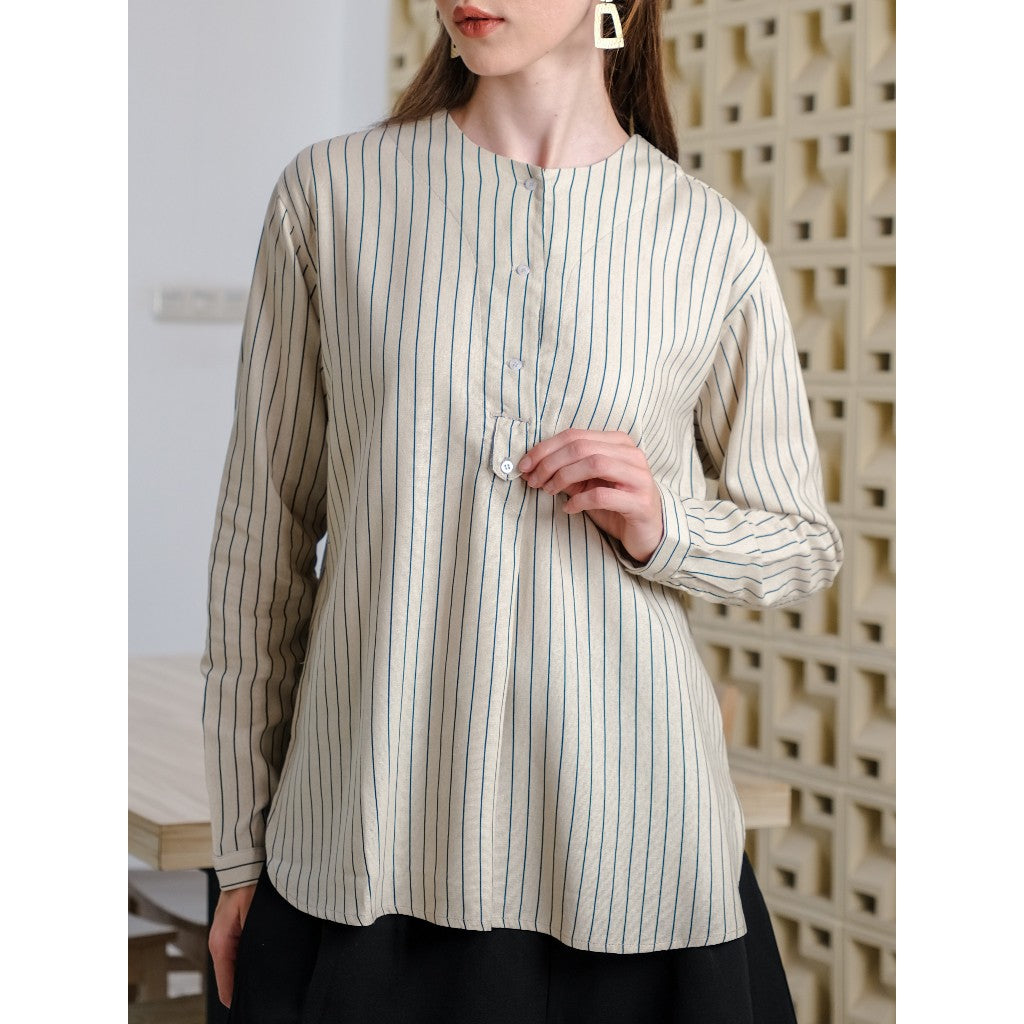 Asiro Echa Linen Blouse Atasan Wanita