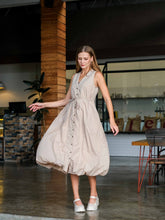 Load image into Gallery viewer, Asiro Sifa Dress Poly Cotton Gaun Tanpa Lengan Pakaian Wanita
