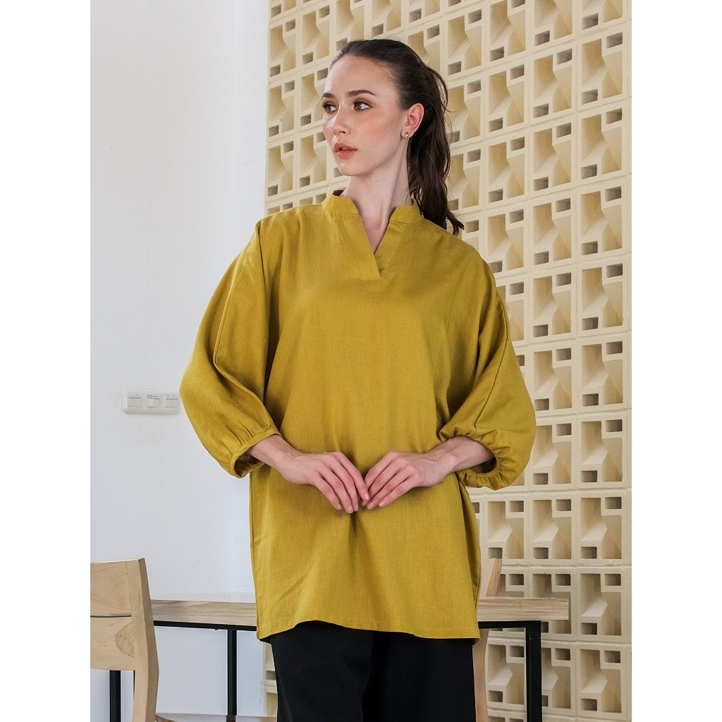 Asiro Nala Blouse Linen Top Atasan Wanita