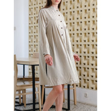 Load image into Gallery viewer, Asiro Emmy Linen Midi Dress Gaun Wanita Lengan Panjang
