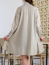 Load image into Gallery viewer, Asiro Emmy Linen Midi Dress Gaun Wanita Lengan Panjang
