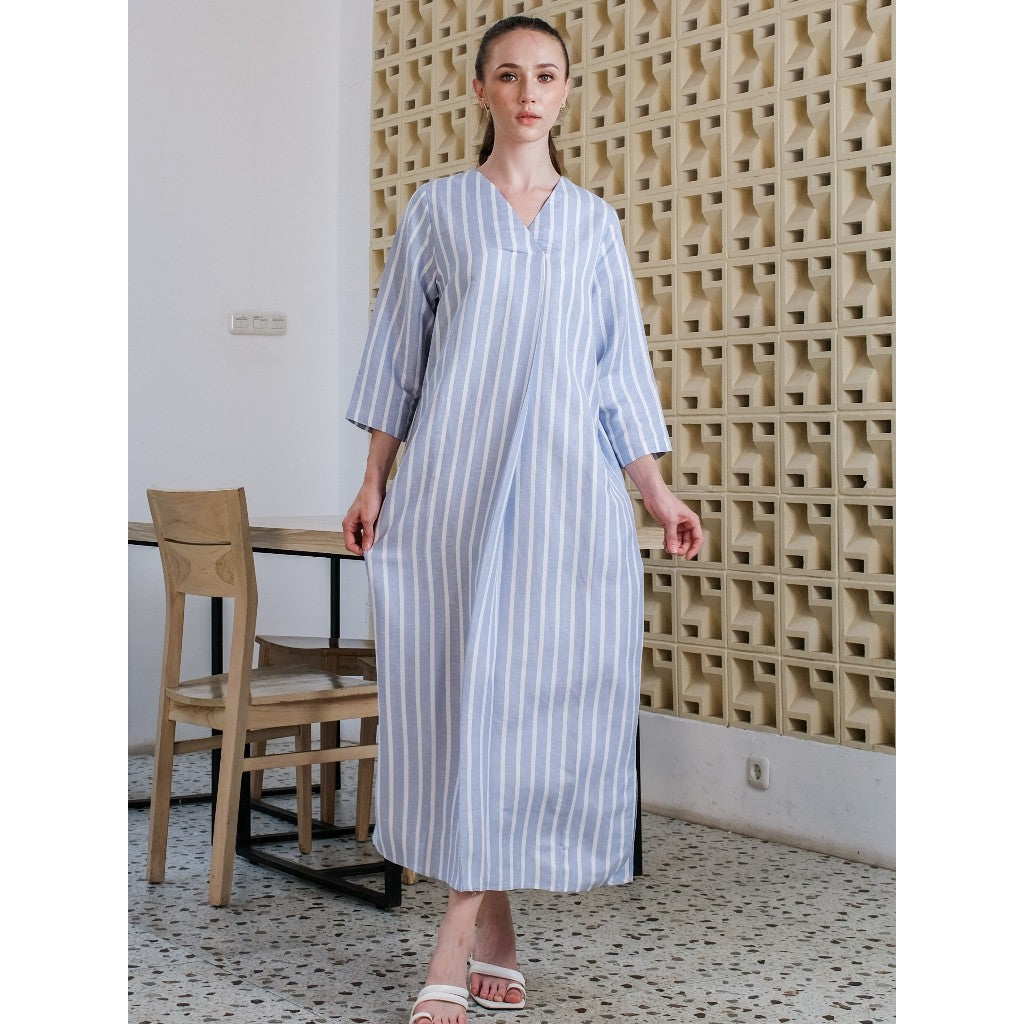 Asiro Agnia Linen Dress Gaun Wanita