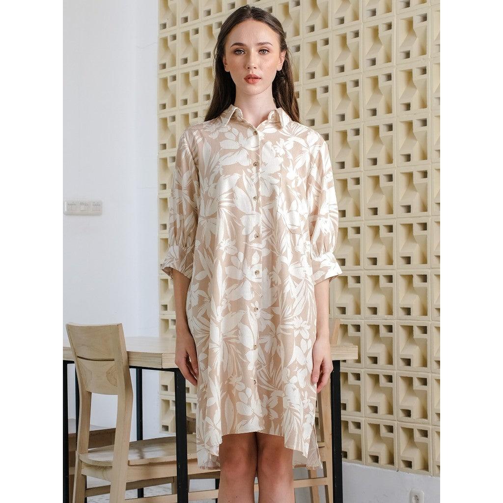 Asiro Zila Linen Dress Wanita Gaun Wanita