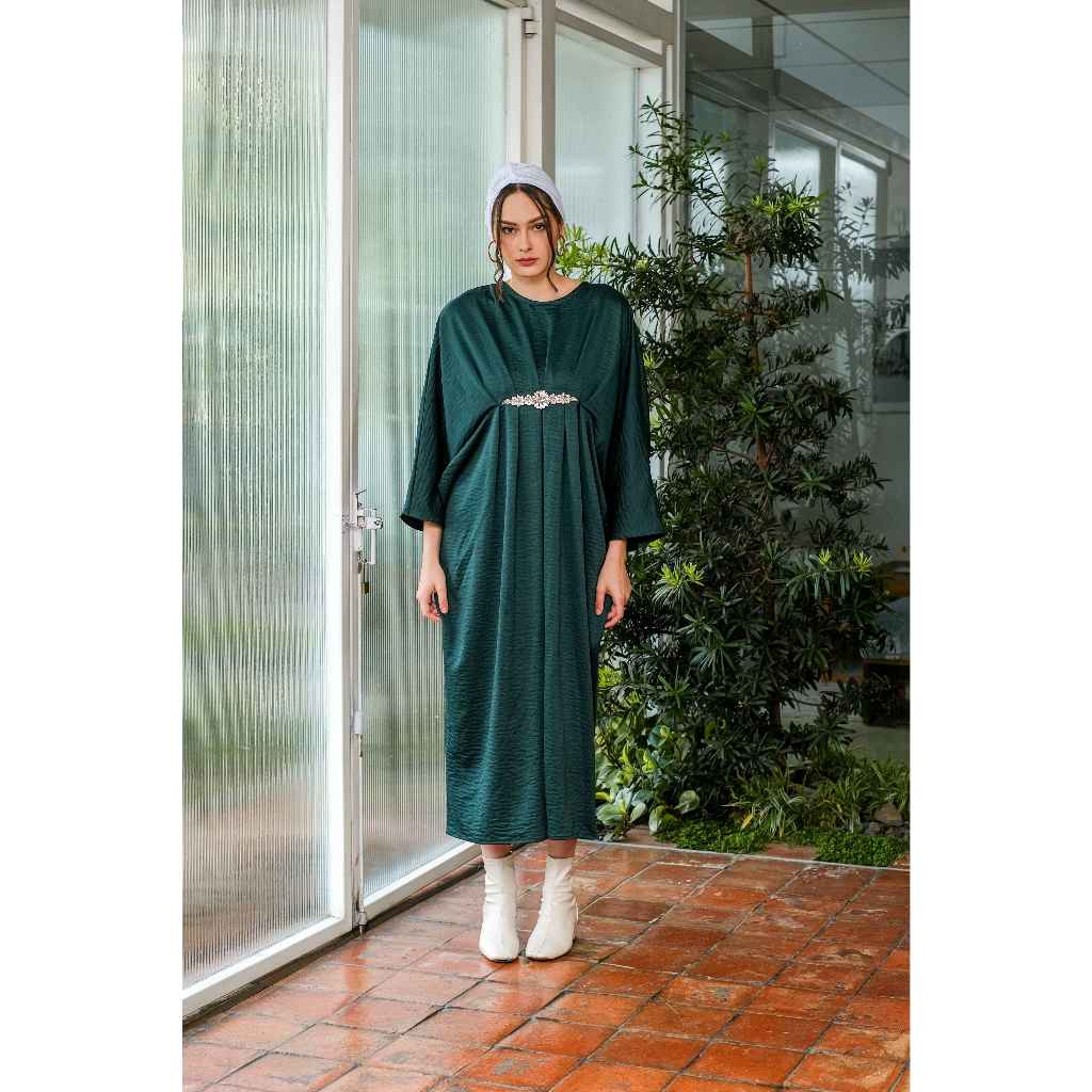 Asiro Samara Cotton Flowy Dress Gaun Gamis Panjang Lembut Katun Wanita