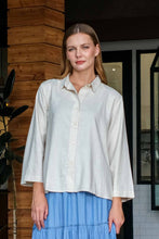 Load image into Gallery viewer, Asiro Una Linen Blouse Pakaian Atasan Wanita Lengan Panjang
