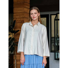 Load image into Gallery viewer, Asiro Una Linen Blouse Pakaian Atasan Wanita Lengan Panjang
