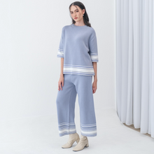 Load image into Gallery viewer, Asiro Helma Knitted Blouse Jemy Knitted Pants Sets Wanita
