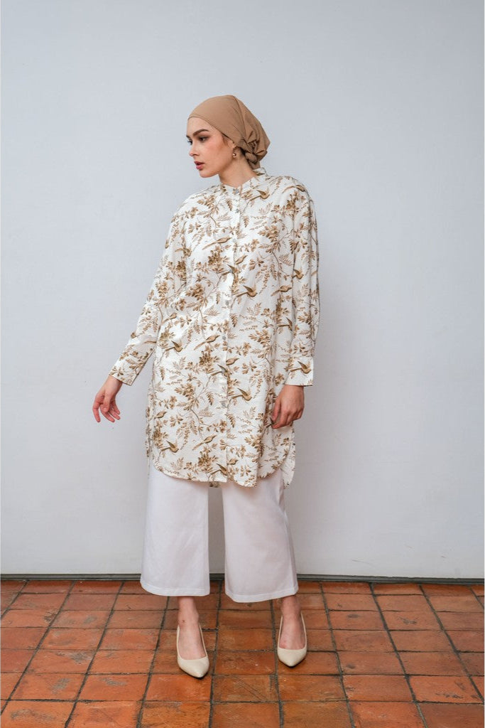 Asiro Dayana Cotton Flowy Dress Gaun Gamis Panjang Lembut Katun Wanita