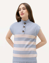 Load image into Gallery viewer, Violeta Knitted Blouse Outerwear Cerulean
