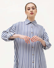 Load image into Gallery viewer, Krysta Linen Dress Navy
