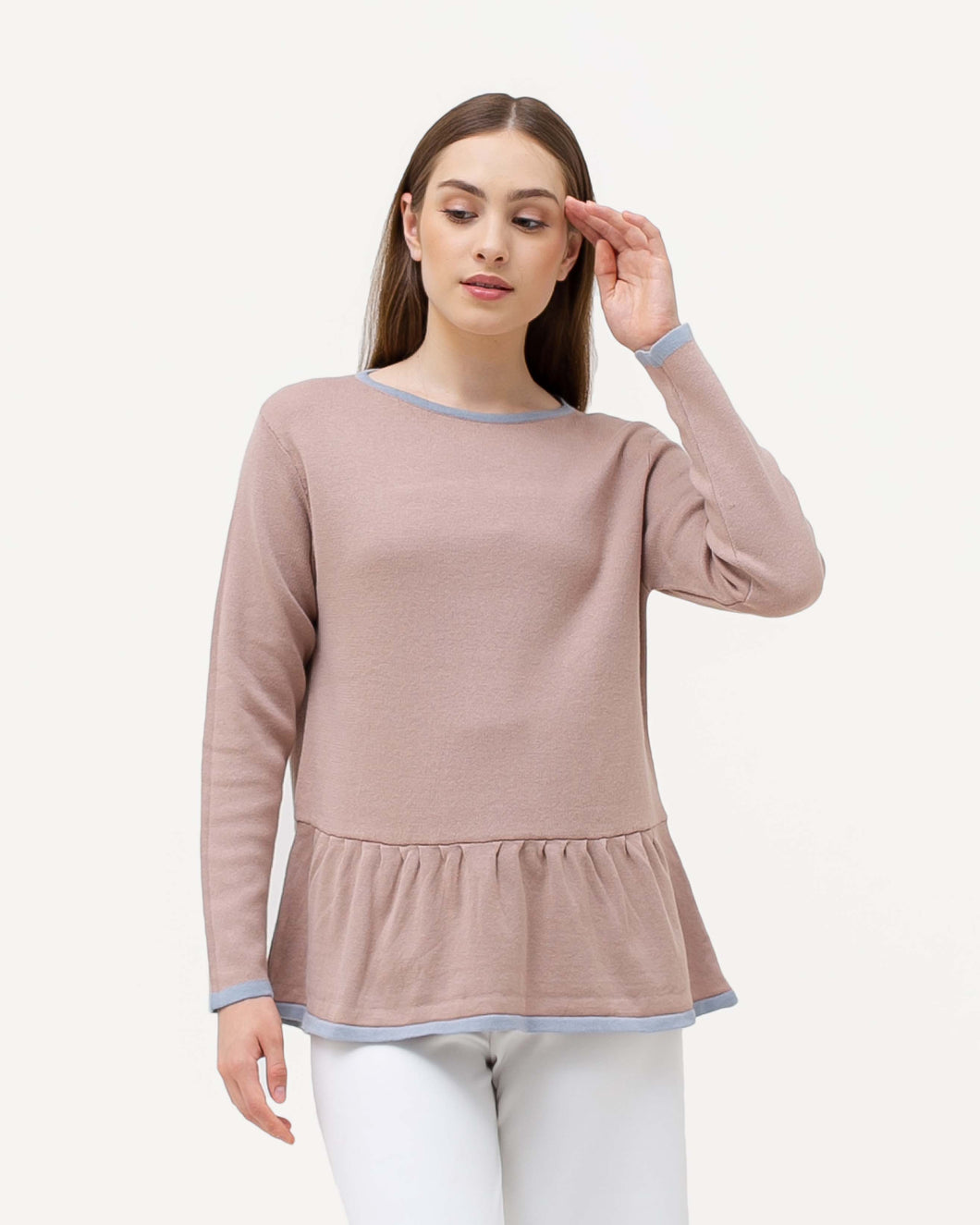 Sabina Knitted Blouse Sand