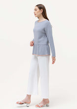 Load image into Gallery viewer, Sabina Knitted Blouse Cerulean
