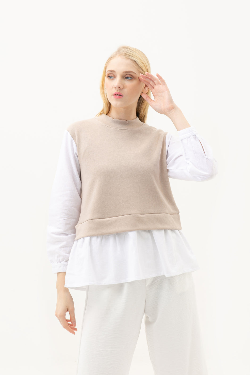 Michele Cotton Blouse Sand