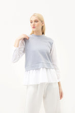 Load image into Gallery viewer, Michele Cotton Blouse Cerulean
