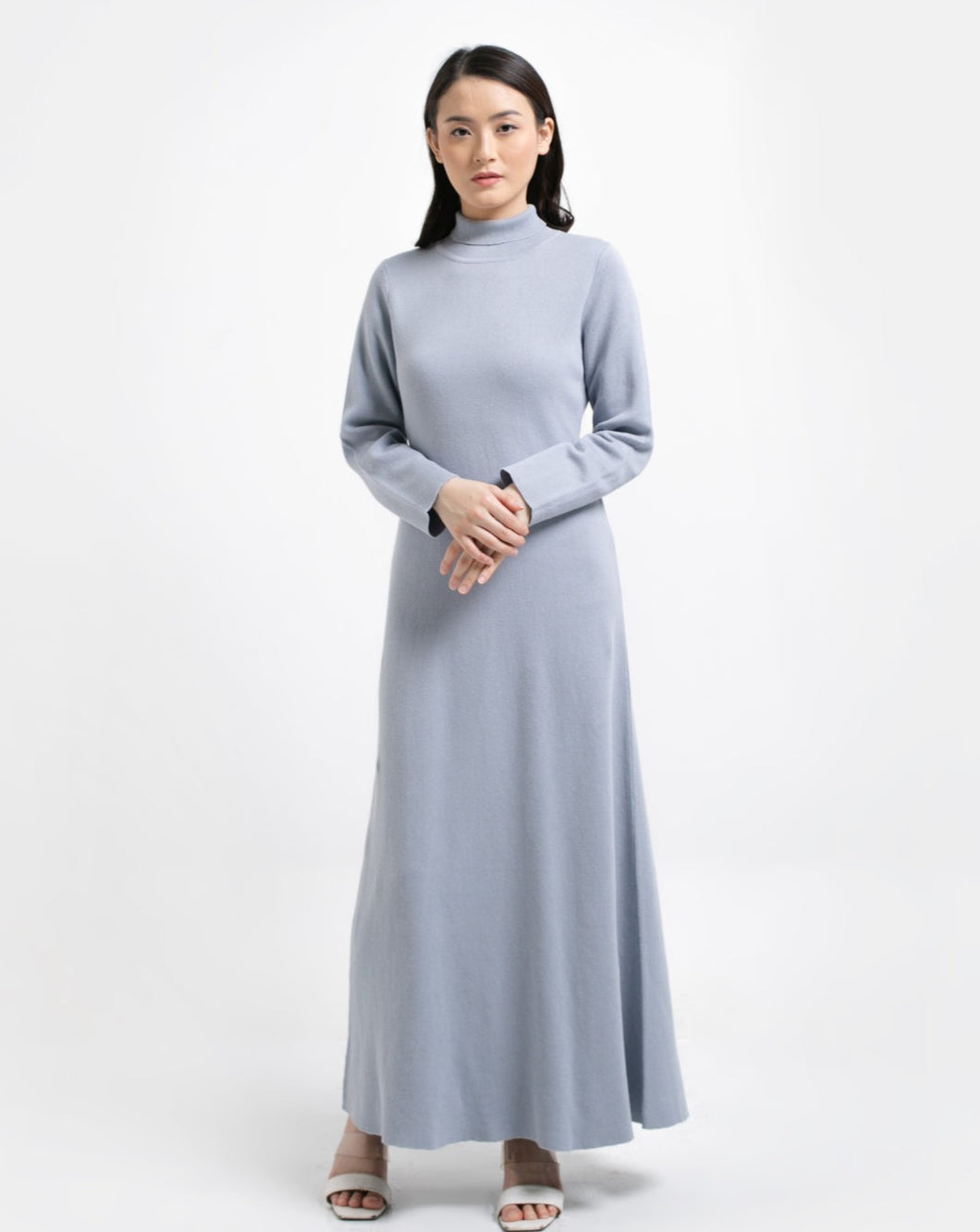 Rowena Knitted Dress Cerulean