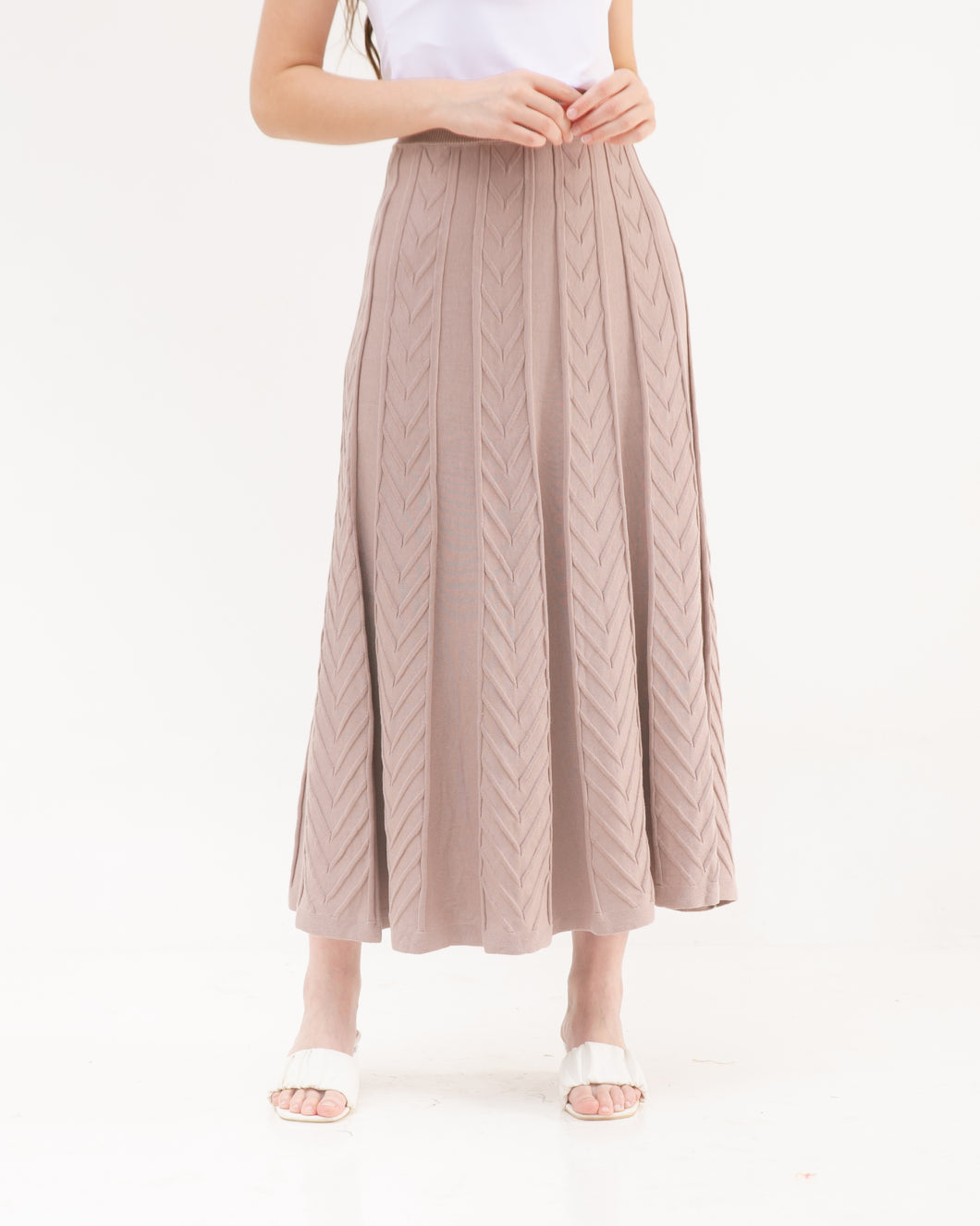 Elvina Knitted Skirt Sand