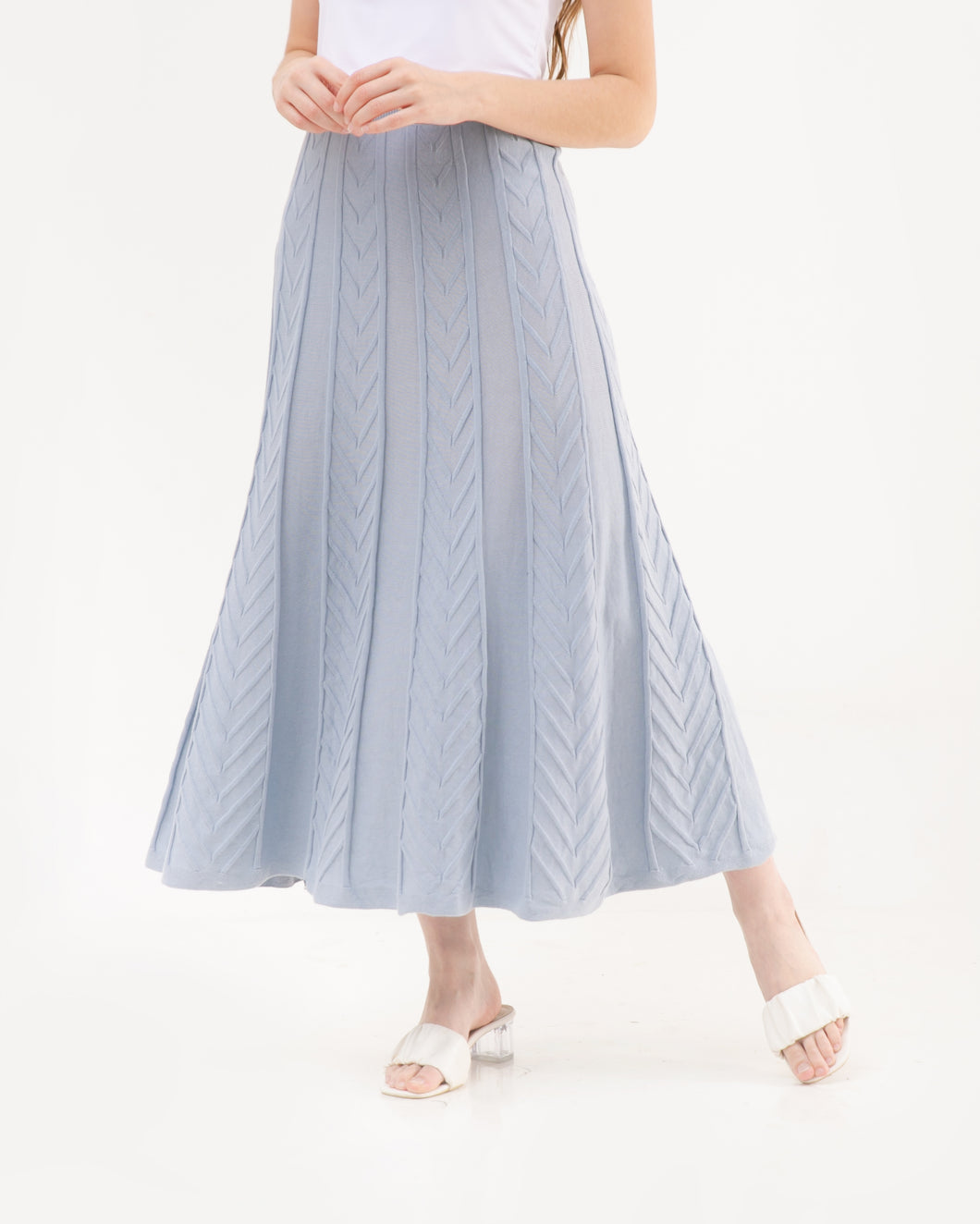 Elvina Knitted Skirt Cerulean