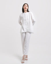 Load image into Gallery viewer, Cotton Set Oriel Blouse Byan Pants White
