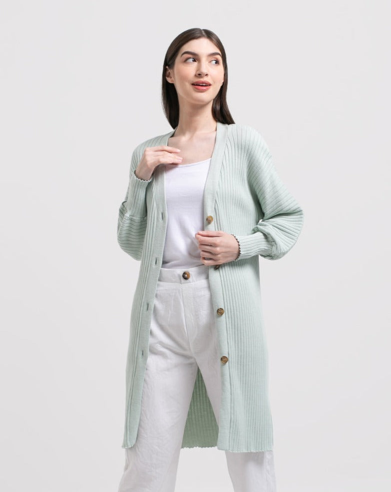 Natasha Knitted Outerwear Mint