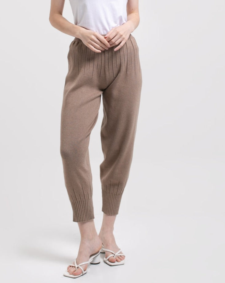 Cleva Knitted Pants Sand