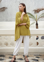 Load image into Gallery viewer, Viona Crinkle Blouse Lime
