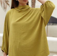 Load image into Gallery viewer, Viona Crinkle Blouse Lime
