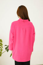 Load image into Gallery viewer, Cleo Linen Blouse Fuchsia
