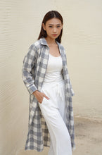 Load image into Gallery viewer, Nyra Linen Dress / Outerwear Grey
