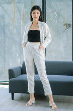 Load image into Gallery viewer, Mia Fely Pure Linen Blazer Set White
