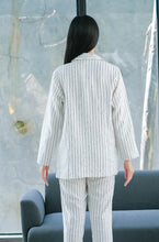 Load image into Gallery viewer, Mia Fely Pure Linen Blazer Set White
