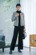 Load image into Gallery viewer, Jesslyn Tweed Blazer Black
