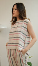 Load image into Gallery viewer, Roxane Linen Sets Pink Stripes
