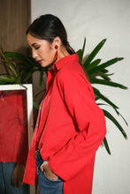 Load image into Gallery viewer, Cleo Linen Blouse Red
