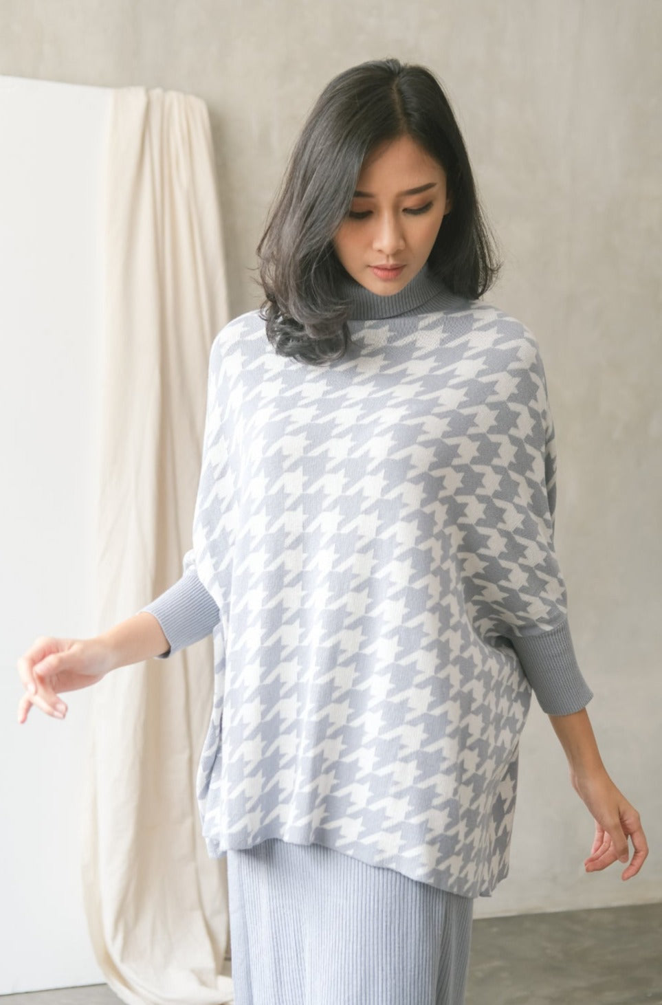 Anatasya Knitted Blouse Cerulean