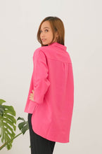 Load image into Gallery viewer, Cleo Linen Blouse Fuchsia
