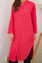 Load image into Gallery viewer, Thalia Rayon Dress Fuchsia
