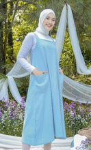 Load image into Gallery viewer, Tabina Linen Dress Cerulean Blue
