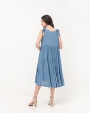 Load image into Gallery viewer, Quinly Crinkle Dress Cerulean

