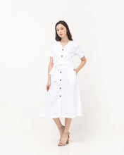 Load image into Gallery viewer, Nadira Linen Dress White
